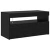 vidaXL TV Cabinet 2 pcs Black Oak 260 x 37 x 40 cm Engineered Wood