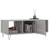 vidaXL Coffee Table Grey Sonoma Engineered wood, iron 40.2x19.7x15.7 in