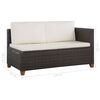 vidaXL Sofa Set Brown and cream white PE (polyethylene) rattan Medium
