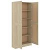 vidaXL Book Cabinet Sonoma oak Engineered wood, MDF 73.0 in height