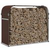vidaXL Log Holder Brown 47.2"x17.7"x39.4" Galvanized Steel
