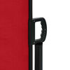 vidaXL Retractable Side Awning Red Polyester with PU coating, Steel