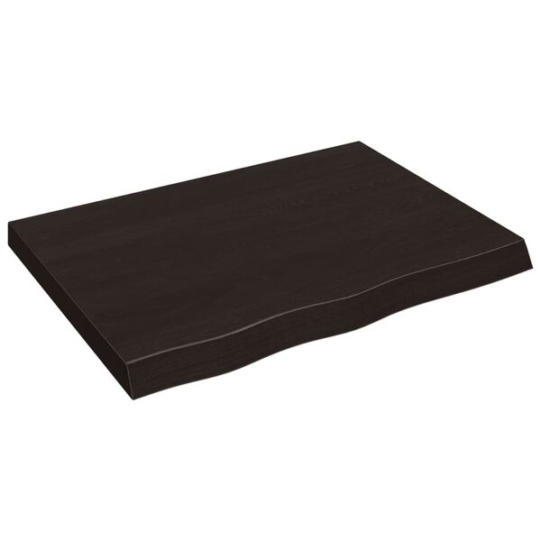 vidaXL Bathroom Countertop Dark Brown 31.5 x 23.6 x (0.8-2.4) " Treated Solid Wood