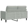 vidaXL 2-seater Sofa Light gray Velvet, Polyester, Metal, Plywood 2-seater
