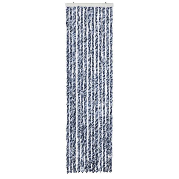vidaXL Insect Curtain Blue, White and Silver 22.0x72.8" Chenille
