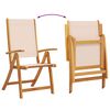 vidaXL Garden Dining Set Acacia wood: Natural wood color, Chairs: Cream