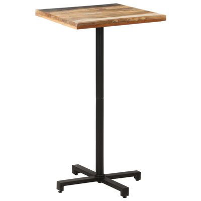 vidaXL Bistro Table Square 23.6"x23.6"x43.3" Solid Reclaimed Wood