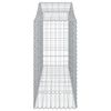 vidaXL Gabion Basket Set of 12 Silver Galvanized iron Large