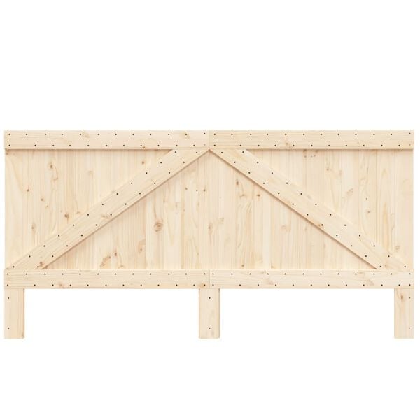 vidaXL Headboard Pine wood Solid pinewood Double Durable Headboard