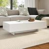 vidaXL Coffee Table High Gloss White MDF with high gloss finish