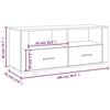vidaXL TV Cabinet High gloss white Engineered wood Compact TV Cabinet