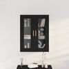 vidaXL Wall Cabinet Black Oak 27.36 x 13.39 x 35.43 in Engineered Wood
