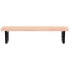 vidaXL Basin Shelf Wall Mounted Steel and Solid Wood Beech