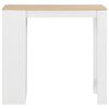 vidaXL Bar Table White with natural top Engineered wood Standard