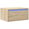 vidaXL Wall-mounted Bedside Cabinet Sonoma oak Engineered wood Medium