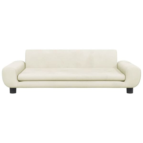 vidaXL Kids Sofa Cream 39.4x21.3x13.0" Velvet