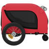 vidaXL Pet Bike Trailer Red and Black Oxford fabric, iron, PVC Durable