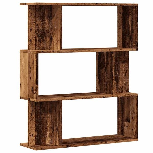 vidaXL Book Cabinet Old wood Engineered wood 31.5x9.4x37.8 in