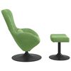 vidaXL Egg Chair with Footstool Light Green 24.80 x 28.74 x 35.43 in