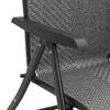vidaXL Garden Chair Set of 4 Grey PE Rattan & Powdered Steel Foldable