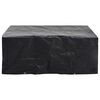 vidaXL Garden Furniture Cover Set of 2 Black Polyethylene Large