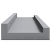 vidaXL Frame Ledge Shelf Set of 2 Gray MDF Small Wall mounting