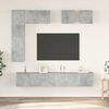 vidaXL 8 Piece TV Stand Set Concrete Gray Engineered Wood