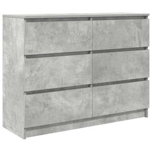 vidaXL Sideboard Concrete grey Engineered wood 39.4 in x 13.8 in x 29.9 in