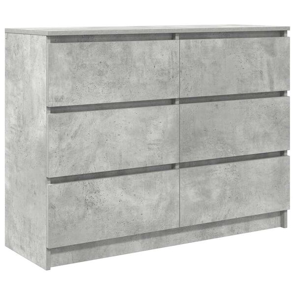 vidaXL Sideboard Concrete grey Engineered wood 39.4 in x 13.8 in x 29.9 in