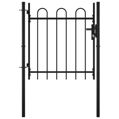 vidaXL Single Door Fence Gate with Hoop Top 39.4" x 29.5"
