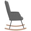 vidaXL Rocking Chair Dark Grey Polyester Fabric Large Rocking Chair