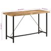 vidaXL Bar Table Natural Wood and Black Solid mango wood and iron Large