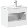 vidaXL Bathroom Sink Cabinet High gloss white Engineered wood, Ceramic