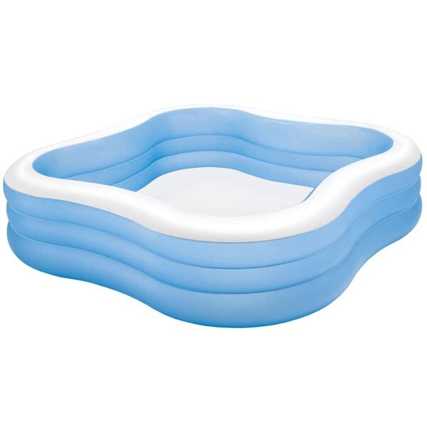 INTEX Inflatable Pool Blue and White Vinyl Large Inflatable Pool