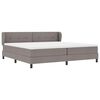 vidaXL Box Spring Bed with Mattress Taupe 78.74 x 78.74 in Fabric