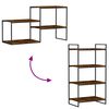 vidaXL Wall Shelf Set of 4 Smoked oak Engineered wood Medium