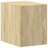 vidaXL Slim Storage Cabinet Sonoma Oak 11.8"x16.7"x88.6" Engineered Wood