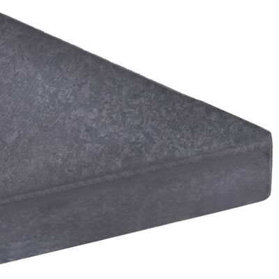vidaXL Umbrella Weight Plate Black Granite Square 33.1 lb