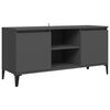 vidaXL TV Cabinet Gray Engineered wood, metal Medium TV Cabinet