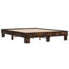 vidaXL Bed Frame Smoked Oak Engineered wood, metal King Size