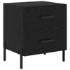 vidaXL Bedside Cabinet 2 pcs Black Oak 15.75 x 13.78 x 18.70 in
