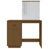 vidaXL Dressing Table Honey brown Solid pine wood Standard