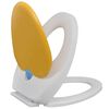 vidaXL Toilet Seats with Soft Close Lids 2 pcs Plastic White and Yellow