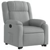 vidaXL Stand up Recliner Chair Light Gray Fabric
