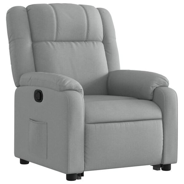 vidaXL Stand up Recliner Chair Light Gray Fabric
