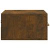 vidaXL Wall-mounted Bedside Cabinet Smoked Oak 13.8x13.8x7.9"