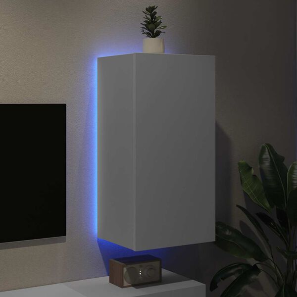 vidaXL TV Wall Cabinet White Engineered wood Medium Wall mounting