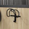 vidaXL Bridle Hanger Black Powder-coated iron One Size Durable