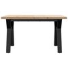 vidaXL Coffee Table Y-Frame 31.5"x31.5"x17.9" Solid Wood Pine and Steel