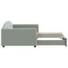 vidaXL Daybed with Trundle without Mattress Light Gray 39.4"x74.8"